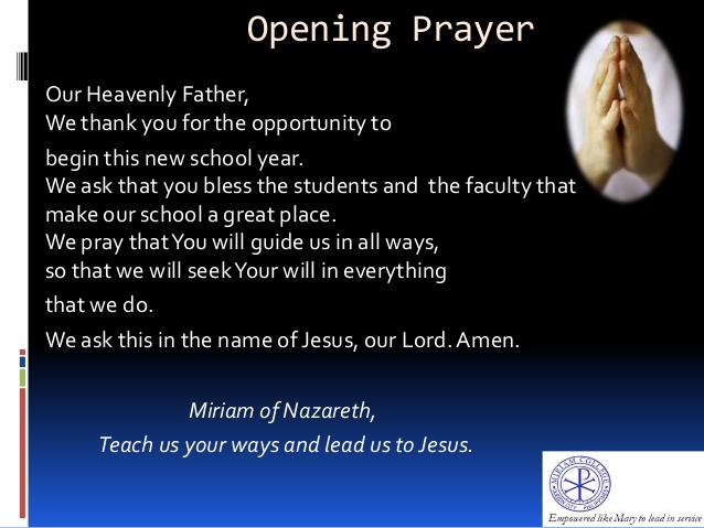 opening prayer for seminar